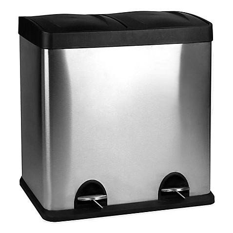 60-Liter Dual Recycle Trash Bin