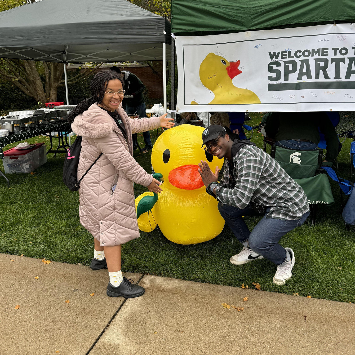 She was a part of the MSU marching band! Playing a Baritone and those baritones love their duck and honestly so do we.
