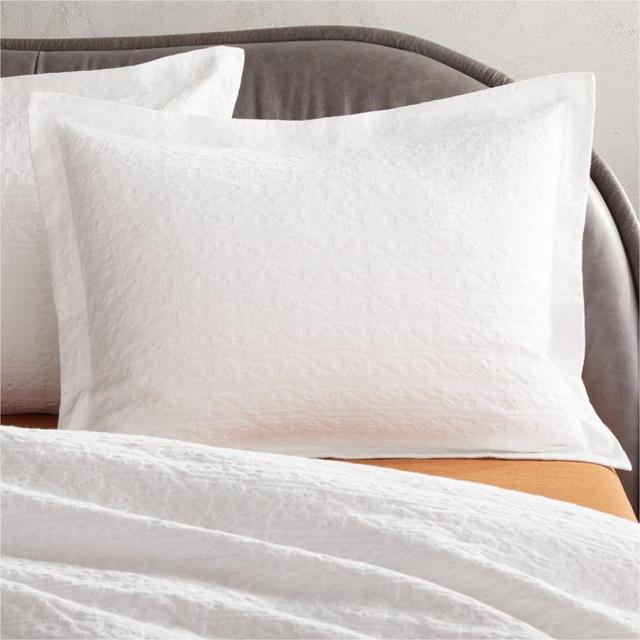 Naoki White Standard Shams Set of 2