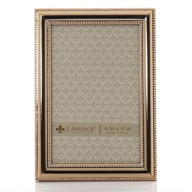 Lawrence Frames Classic Bead Frame, 4x6, Gold