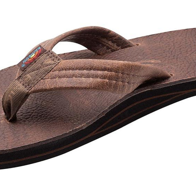 Rainbow Sandals Mens Luxury Leather - Single Layer Arch Support