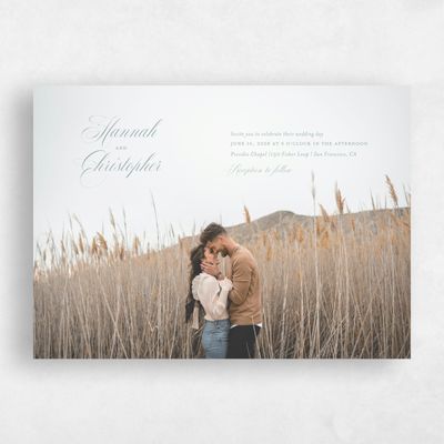 Blue Sage Wedding Invitation - Jade Photo