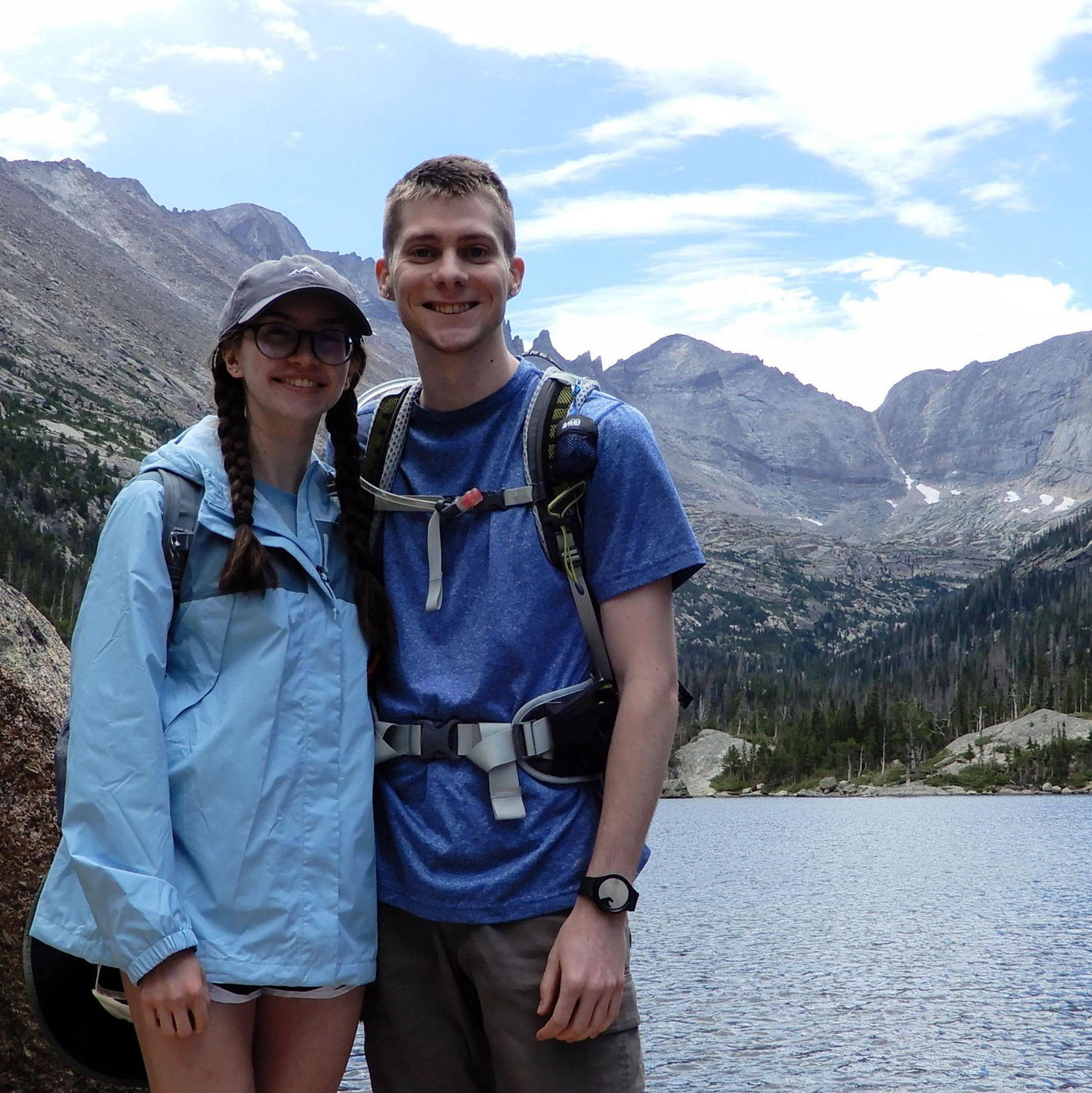 Right after the proposal on our hike to Mills Lake