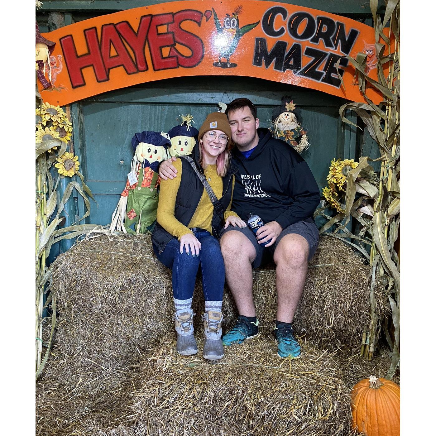 Conquering the corn maze!