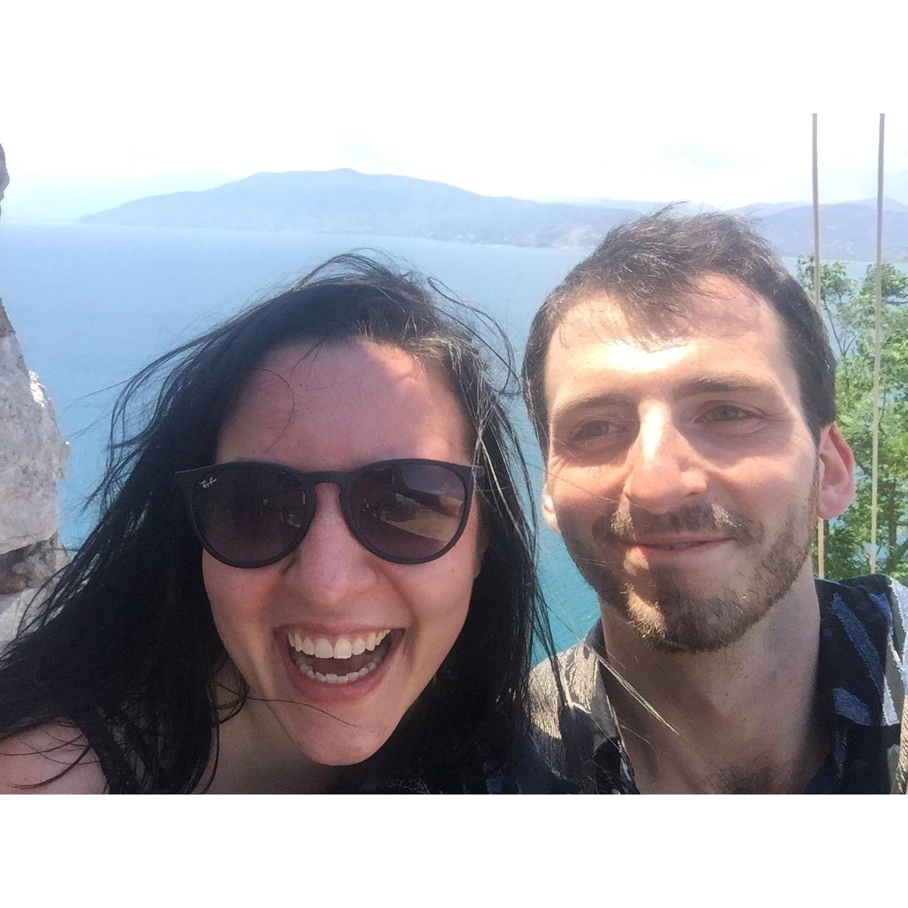 Our first selfie together in Náfplio, Greece in 2018.