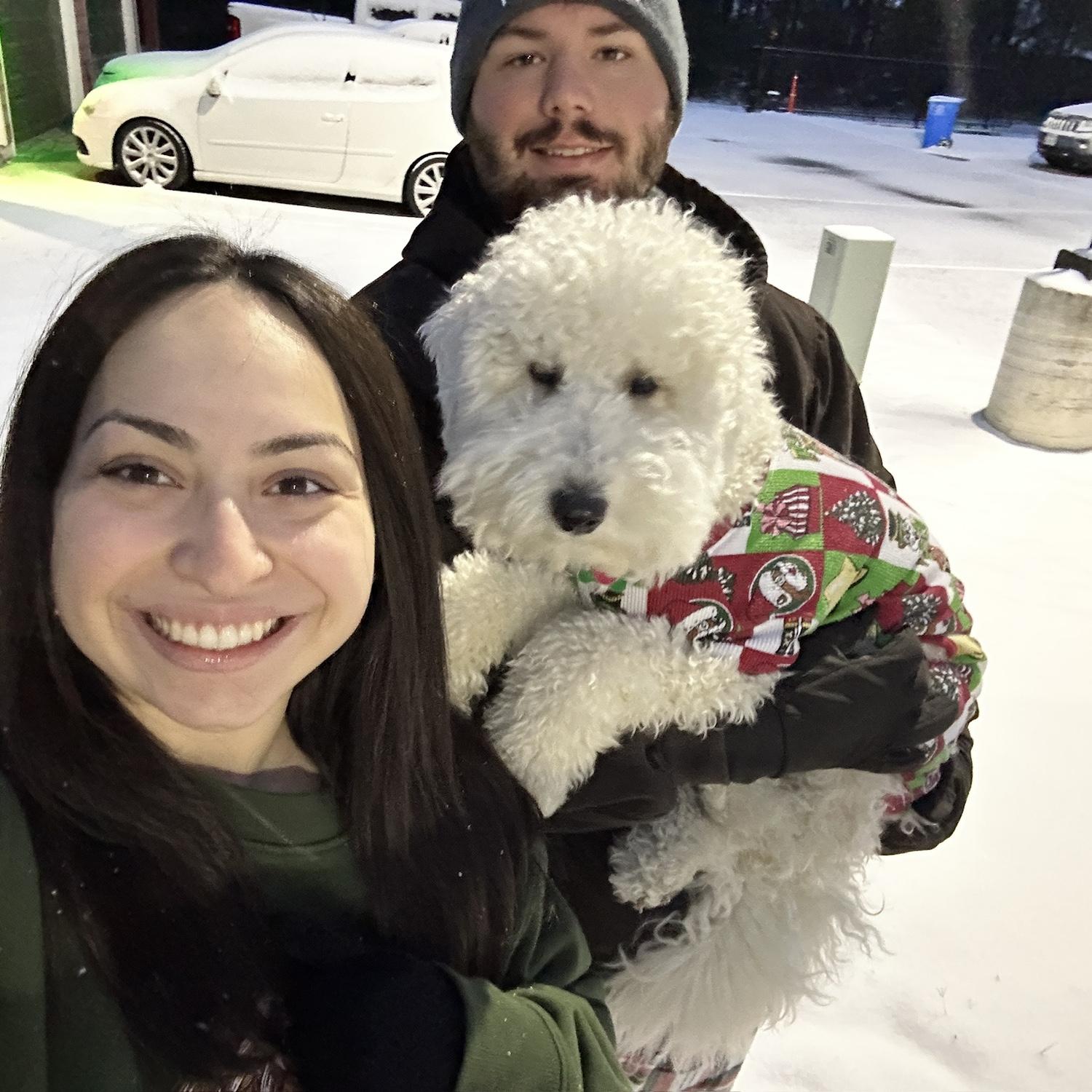 Snowy day with chippy
