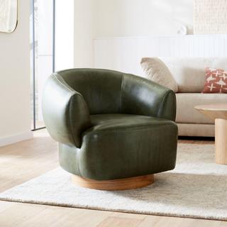 Merrick Leather Swivel Chair