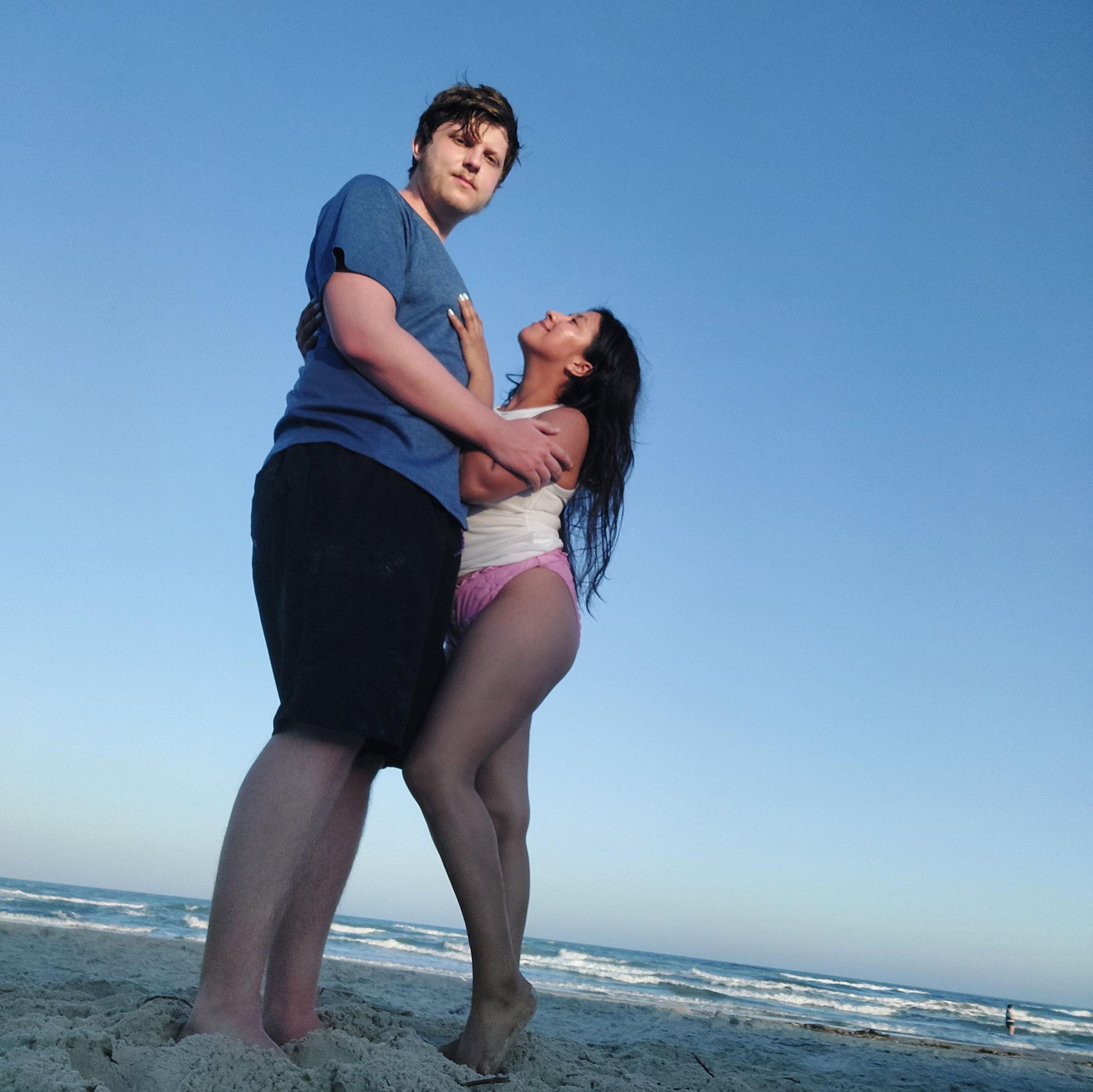 We got attacked by the beach this night. Nathan saved us