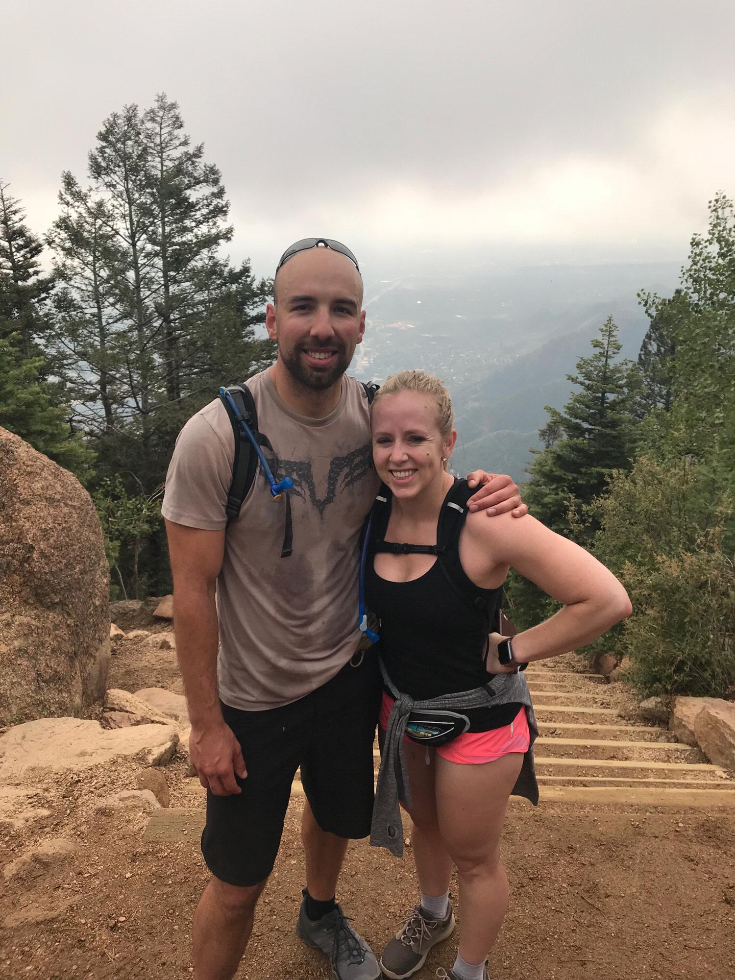Hiking up Manitou Incline