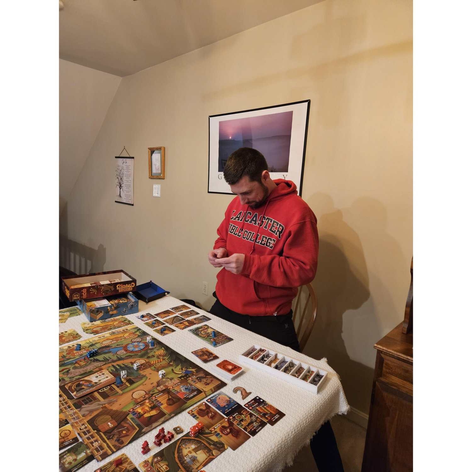 That night Levi "almost" lost a board game.
