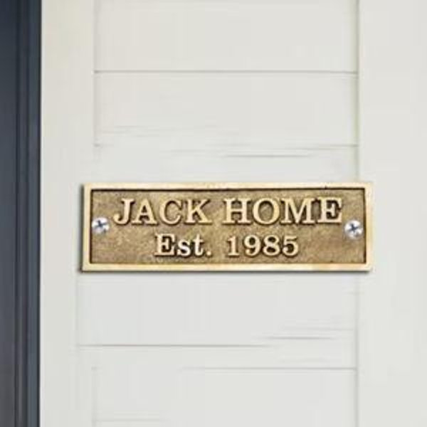 Personalized Antique Brass Plaque - Ideal for Recognition Plaques, Name Plates, and Awards - Perfect for Office, Home, or Garden Decor - Etsy