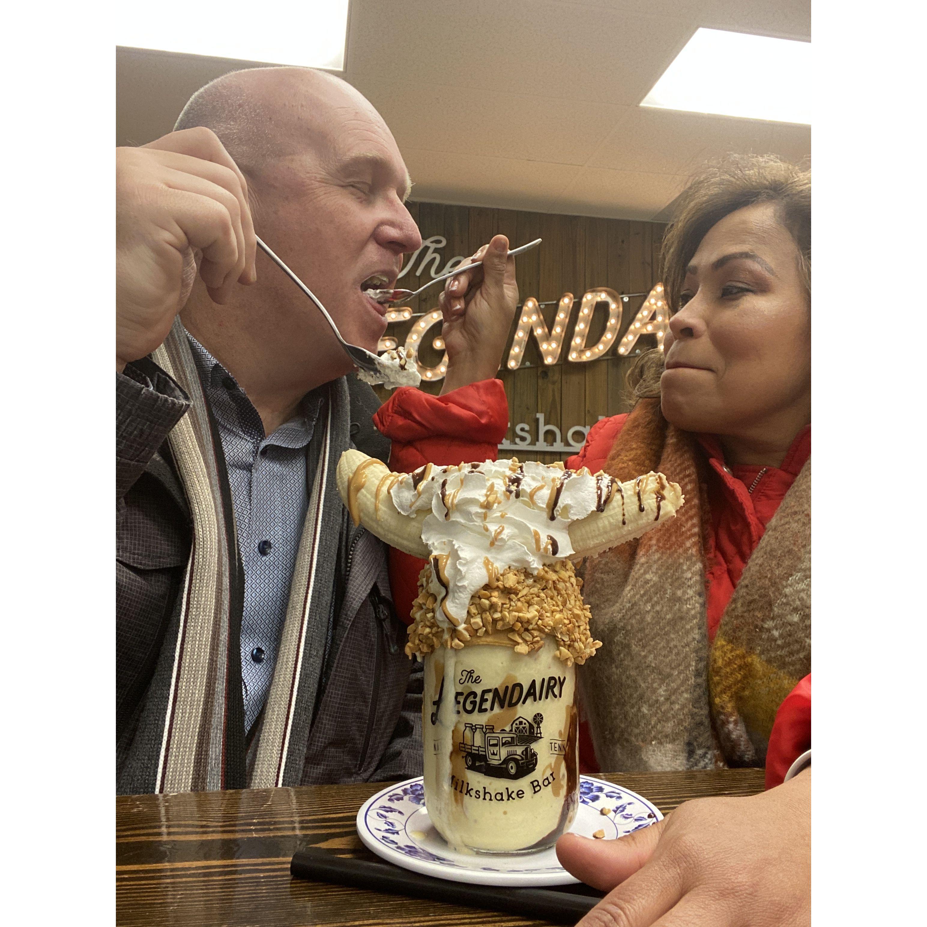 The Legendary Milkshake Bar adventure. Mike loves milkshakes.