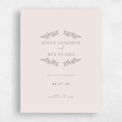 Light Greige, Brown Wedding Save the Date - Phippsburg Portrait