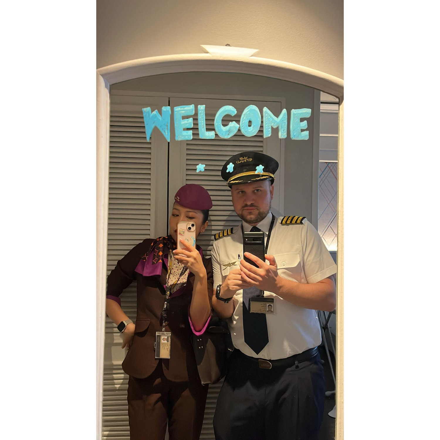 Flight together to Phuket as a Captain and Cabin Manager