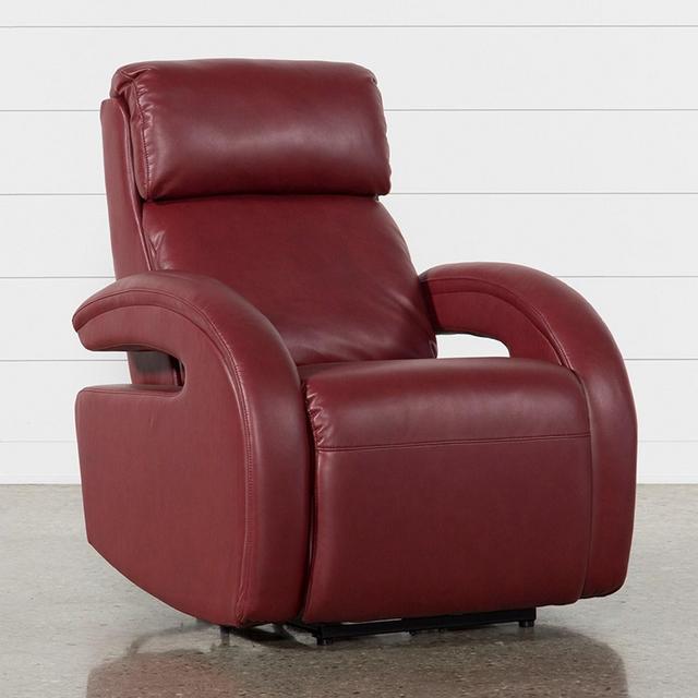 Cassie Red Power Recliner W/Pwr Headrest, Power Lumbar & Usb