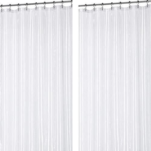 Utopia Bedding 10 Gauge Heavy Duty Clear Shower Curtain Liner - [2-Pack]