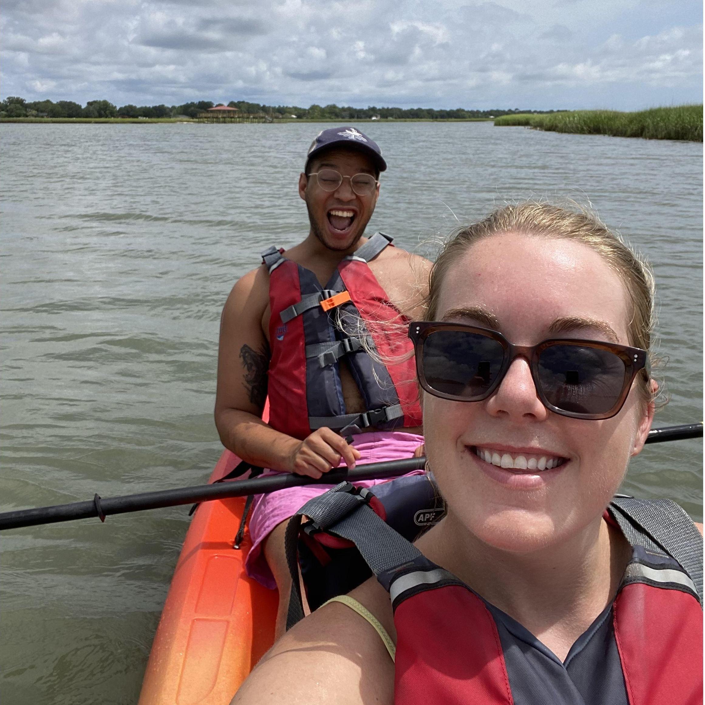 Kayaking in Charleston, where we met!