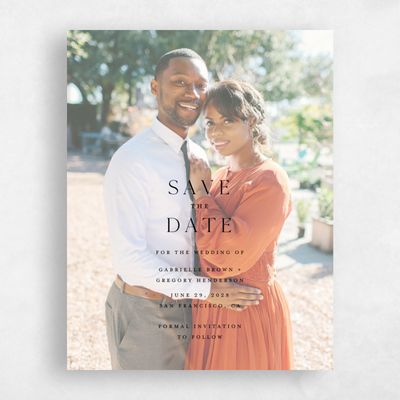 Black Wedding Save the Date - Alires Photo
