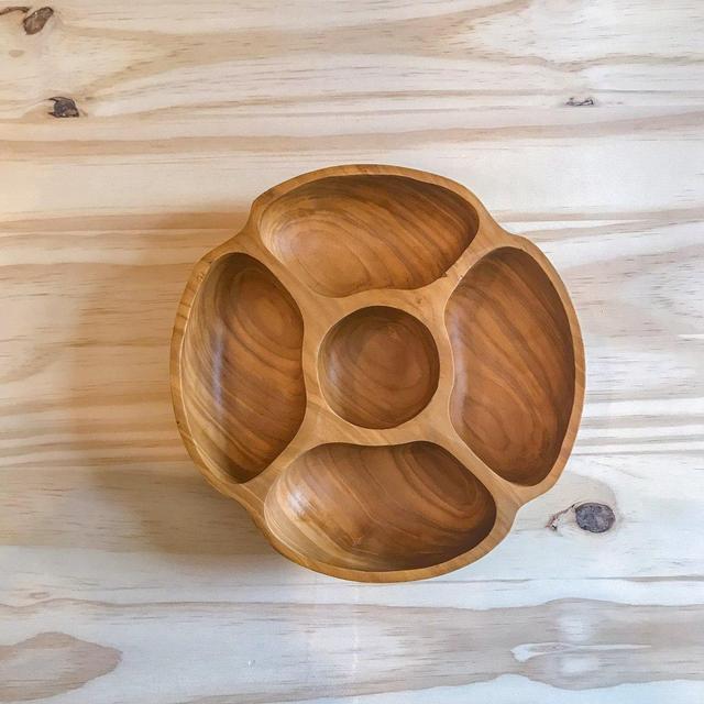 Registry: Becca & Mike - Olive Wood 5-Compartment Dish