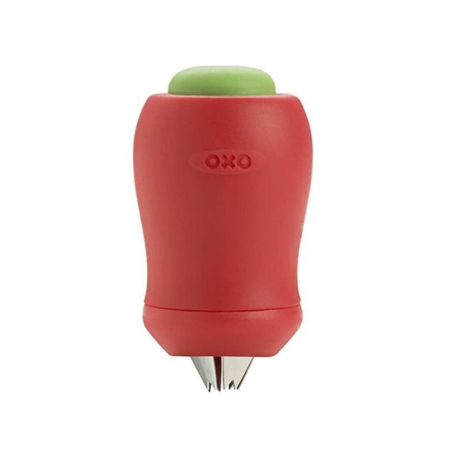 OXO 11111900 Good Grips Easy-Release Strawberry Huller and Tomato Corer,Red,1-3/8 in L x 1-3/8 in W x 2-3/4 in H