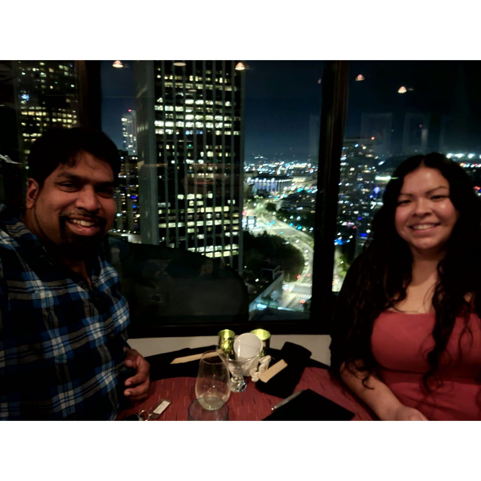 Nilo wining and dining Diana in Los Angeles.