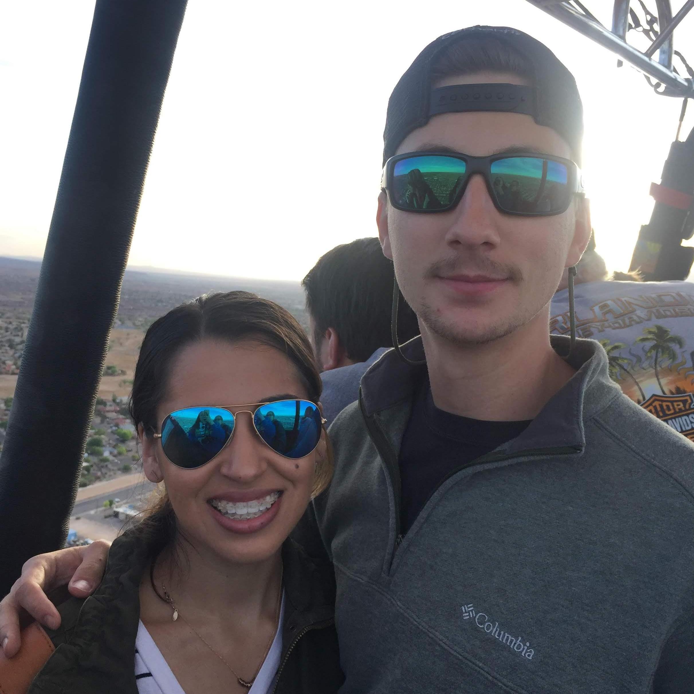 First time in New Mexico, on a hot air balloon, and meeting Grandma Bev. & Papa!