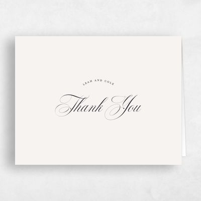 Light Oatmeal, Beige Wedding Thank You - Lennon Landscape