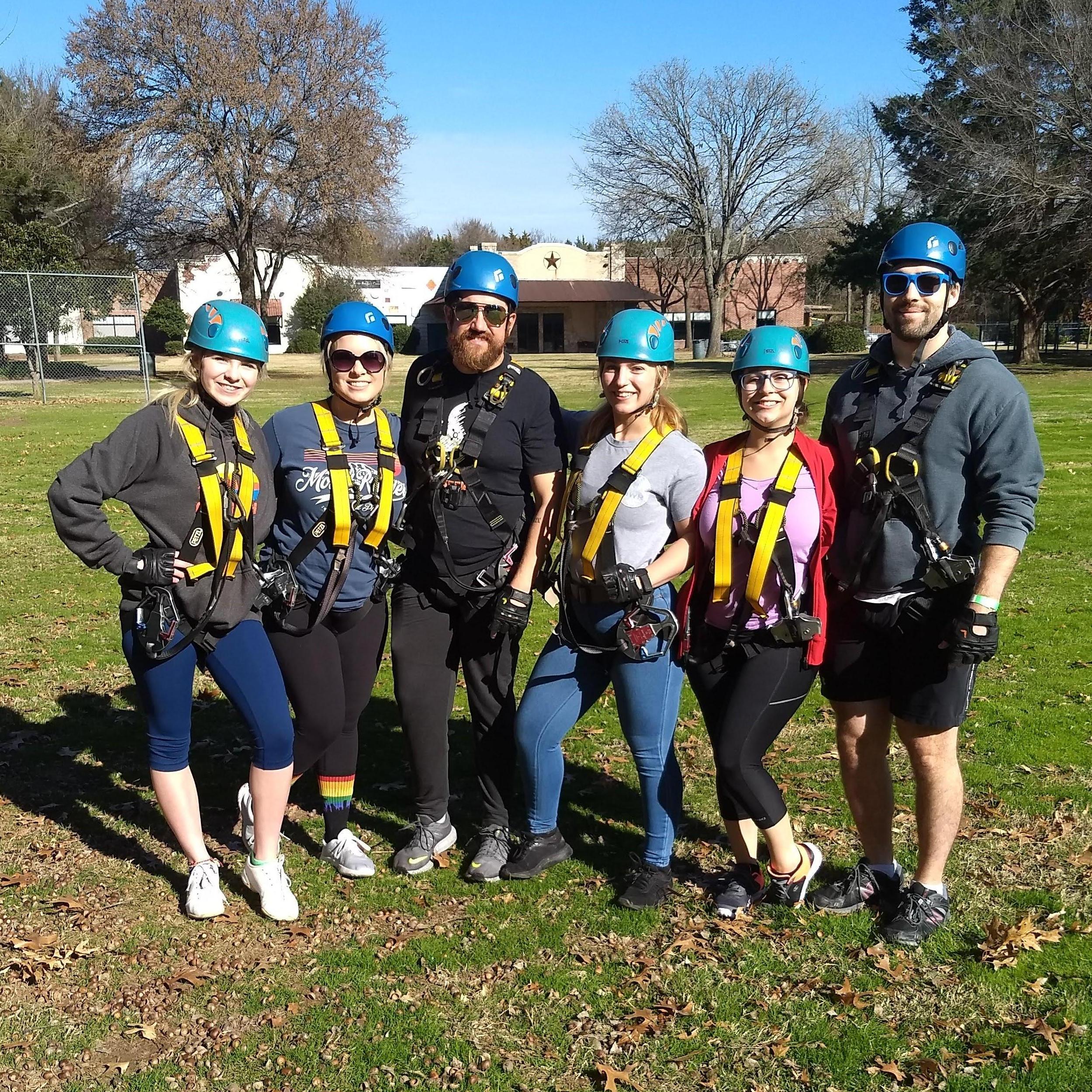 From that time we went zip lining!
Left to right: Paige, Lesli, Josh, Lizzie, Annie, Danny