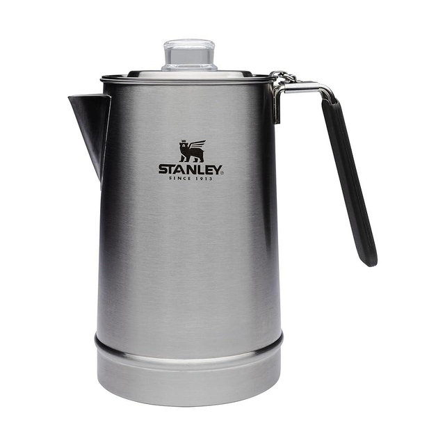 Stanley Coffee Percolator 1.1QT, Stainless Steel Wide Mouth Coffee Press,Large Capacity, Ergonomic Handle, Dishwasher Safe