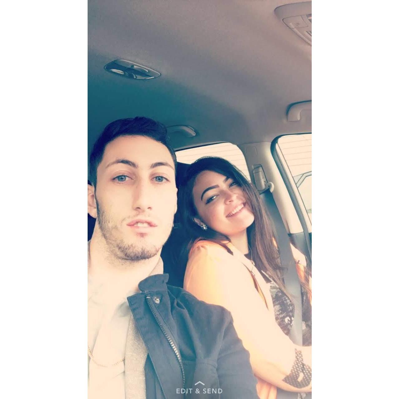 We practically lived in his car, two thirds of our photos are in the car