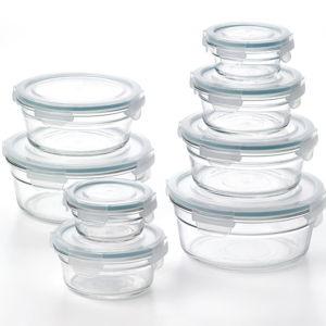 Member's Mark 16-Piece Round Shape Glass Food Storage Set by Glasslock