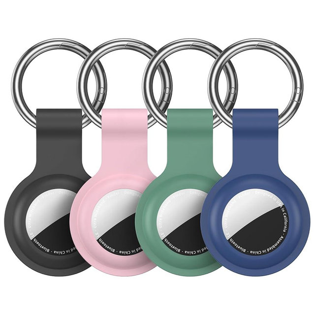 Compatible with AirTag Holder Case Keychain 4 Pack,for AirTag 2nd & 1st Generation Key Chain Ring Case Cover for Air Tag Holder GPS Tracker Air Tag 2nd gen Finders Air Tagholder for Kids,Bags,Luggages
