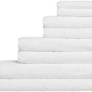 Fast Drying Extra Large Bath Towel Set, Decorative & Luxury Premium Turkish Cotton Towels for Clearance - Spa & Hotel Quality - Pack of 8 including 2 Oversized Bath Sheets (30x60) - White