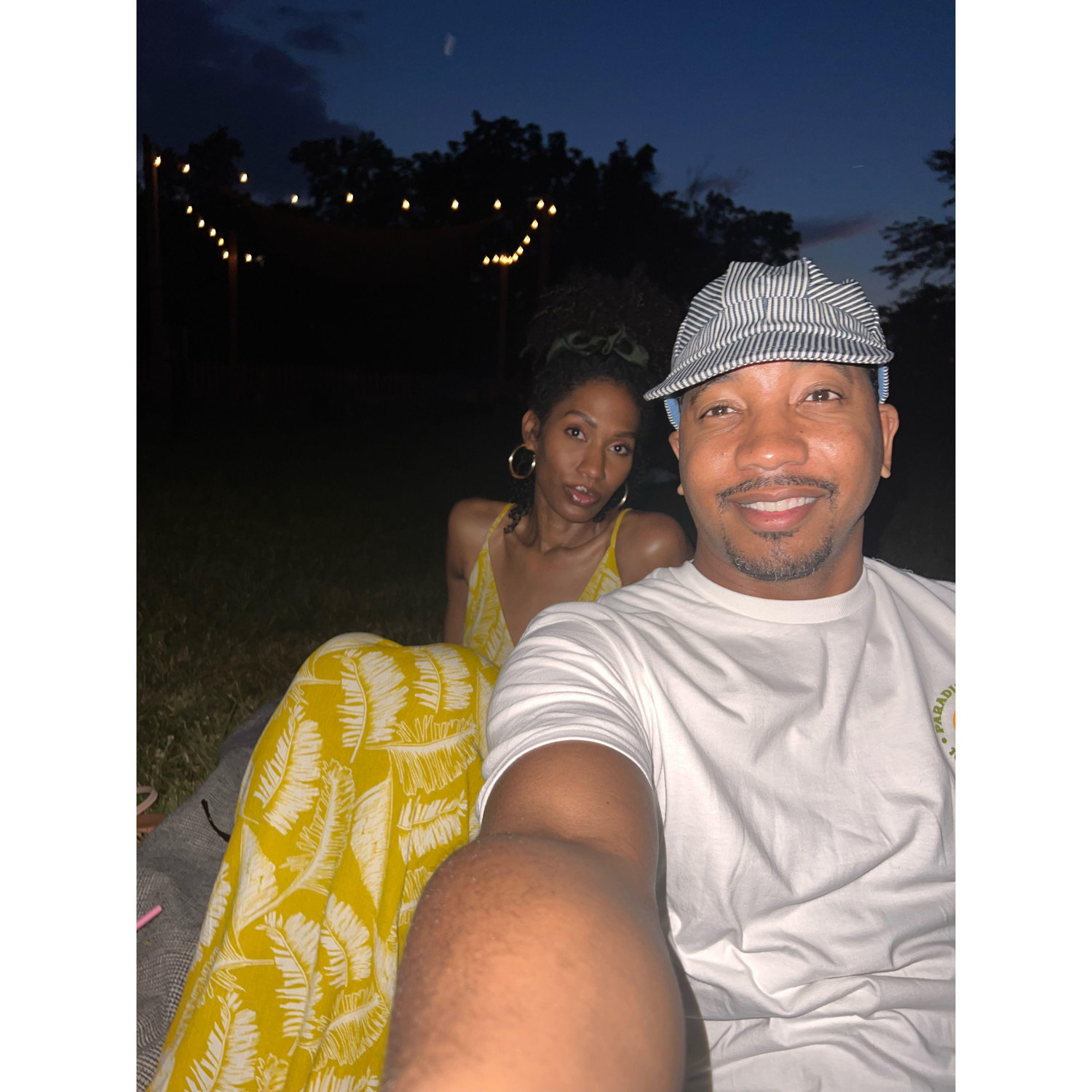 Our first kinda date watching the 4th of July fireworks at the “beach” in indy