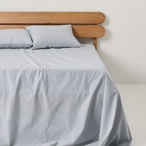 PACT Cottage Stripe Organic Percale Sheet Set - King