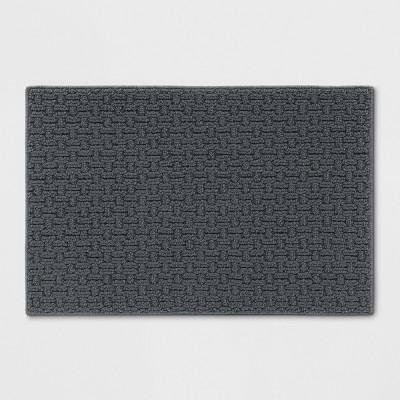 1&#39;8&#34;X2&#39;6&#34; Solid Washable Accent Rug Gray - Made By Design&#8482;