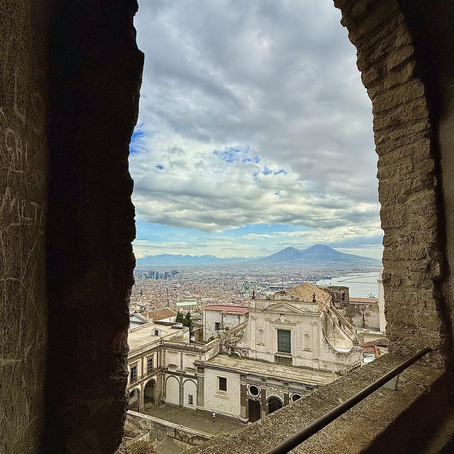 Vesuvio volcano from Castel Sant’Elmo, Vomero hills, Napoli
