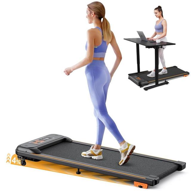 Walking Pad with Incline, Under Desk Treadmill, Portable Treadmills for Home/Office, 2.5HP Walking Jogging Running Machine with LED Display, Remote Control/App Control