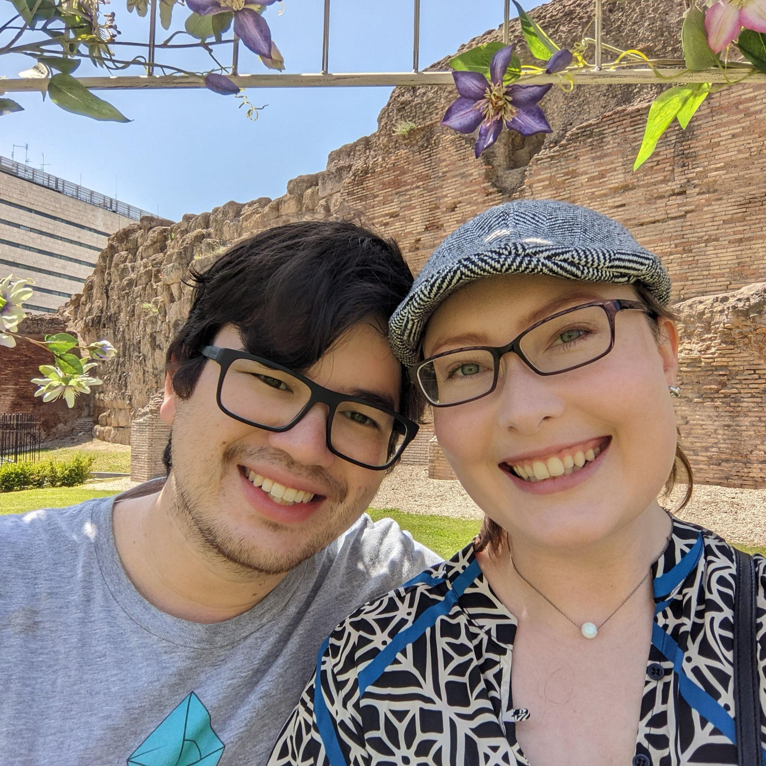 On vacation in Rome after Kaslin finished a conference in Spain in 2022.