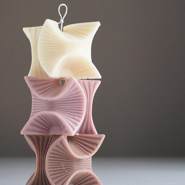 Flamenco Sculptured Candle, Custom Scents, Handmade Candle, Pastel Colors, Natural Soy Beeswax, Housewarming gift, Valentine's Day Gift