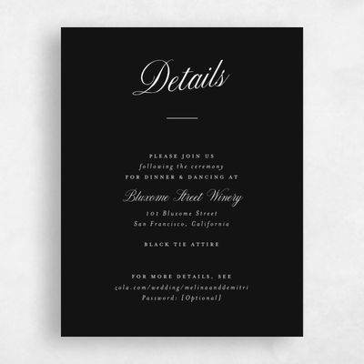 Black Wedding Enclosure - Mabel