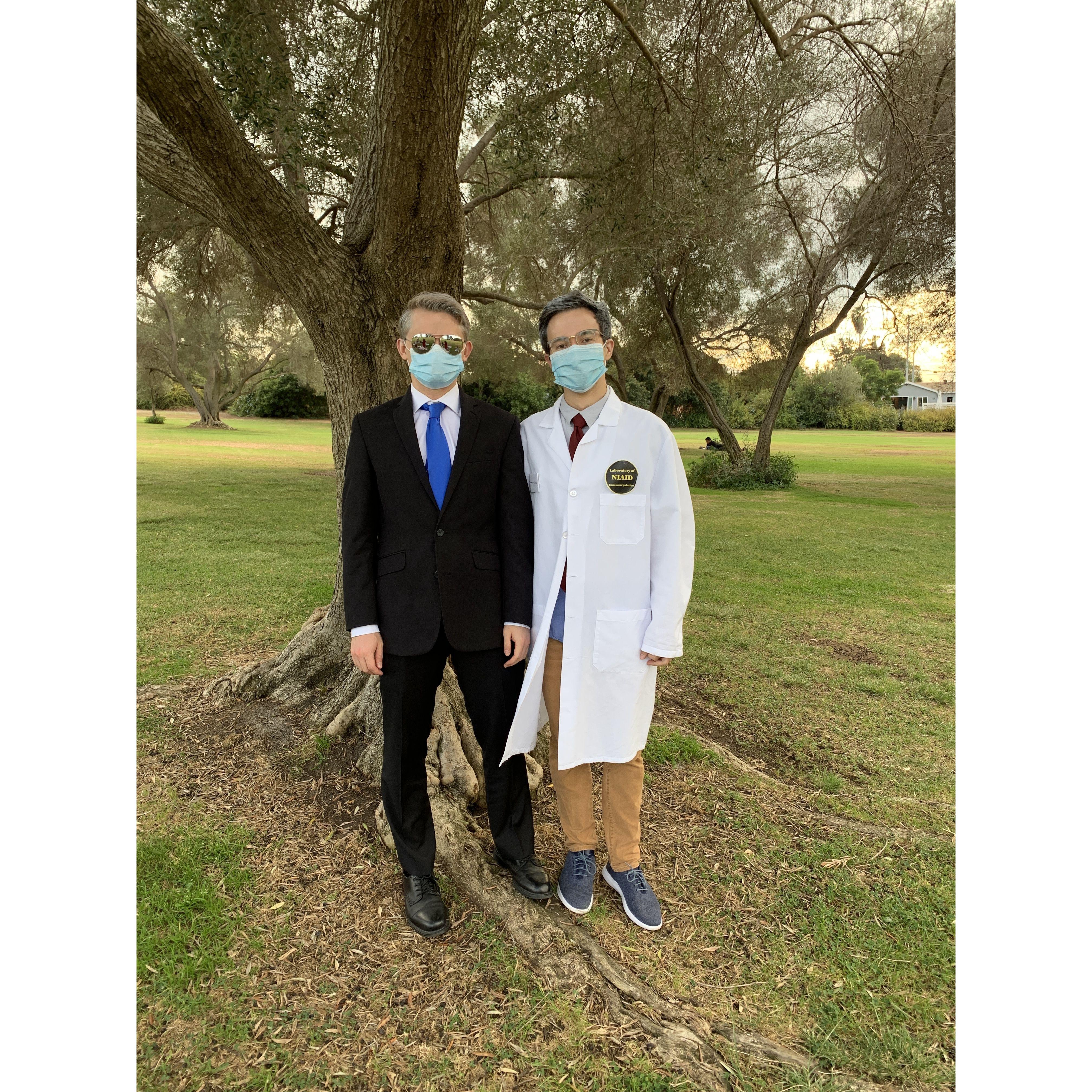 Our first Halloween together! Joe Biden, Anthony Fauci, and COVID masks - very 2020!