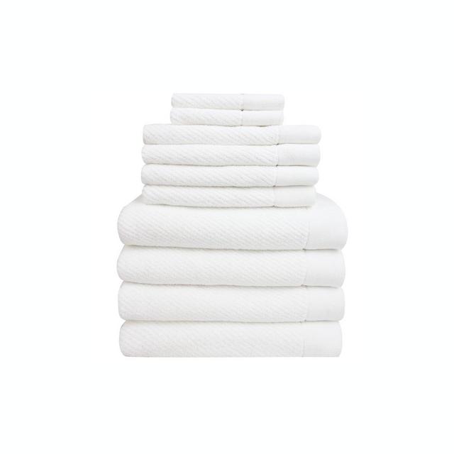 Everplush® Zen Ribbed 10-Piece Bath Towel Set in White