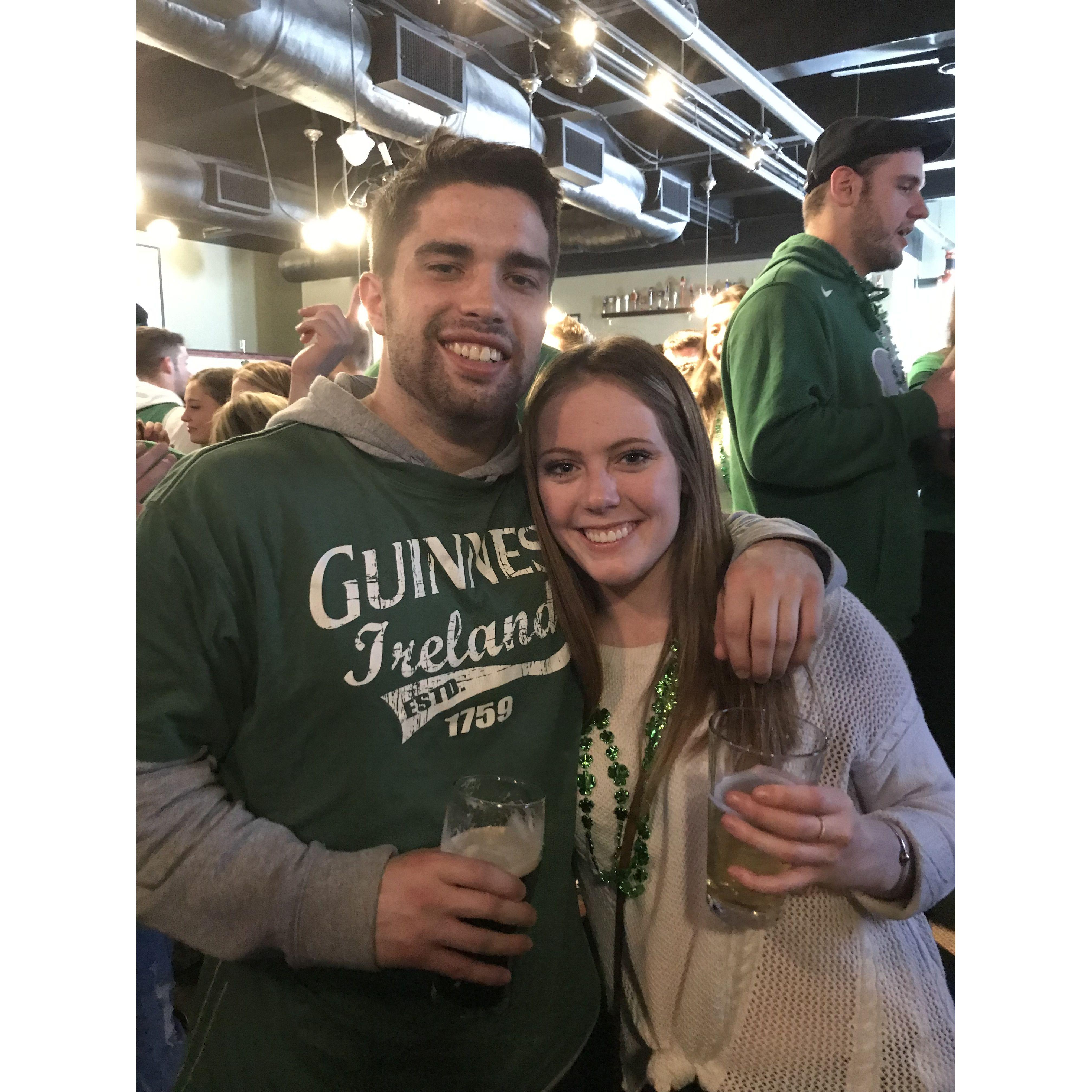 Junior Year Saint Patty's Day at Murphys