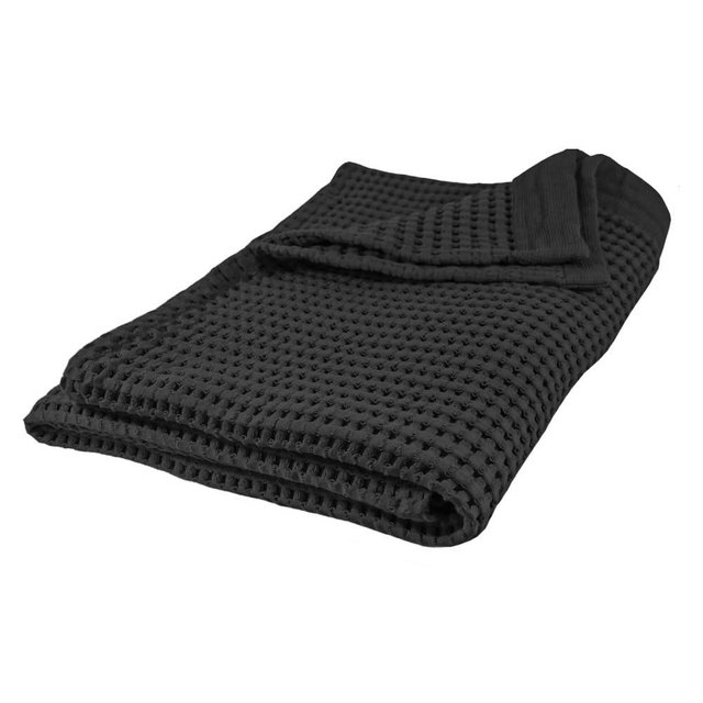 GILDEN TREE Waffle Bath Sheet Quick Dry Towel, Thin Luxury Bath Towels, Bath Sheets 40x80 Large Bath Towels, Modern Style (Faded Black)