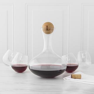 Personalized 5-Piece Wine Decanter & Tipsy Tasters Set