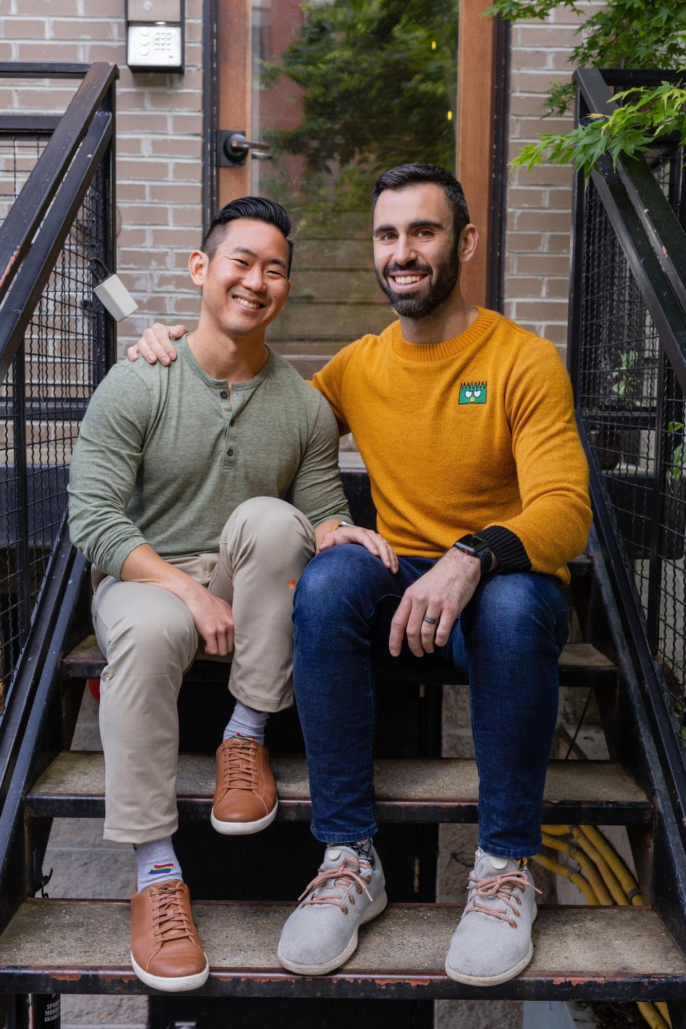 Hanging out on our front stoop last spring