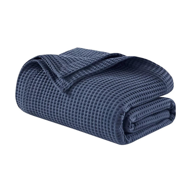 Waffle Weave Cotton Blanket, King