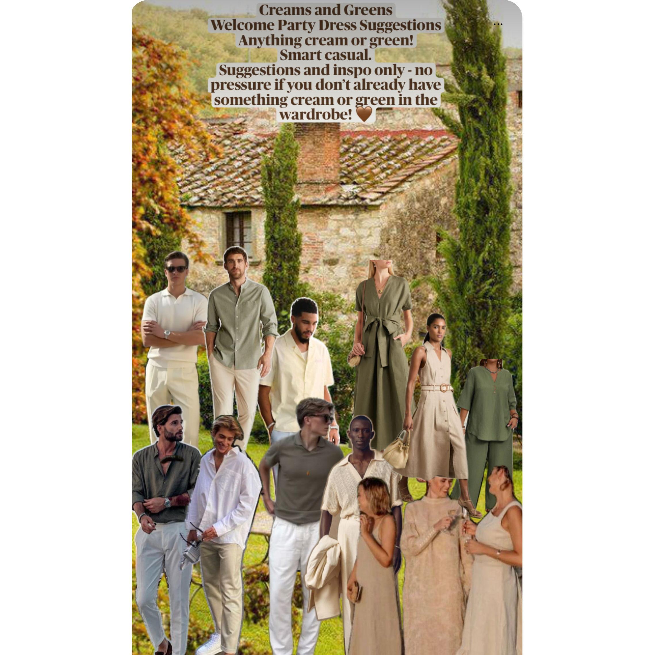 Welcome Dinner - Night 1 - Dress Suggestion