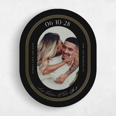 Black Wedding Save the Date - Tatum Photo Foil